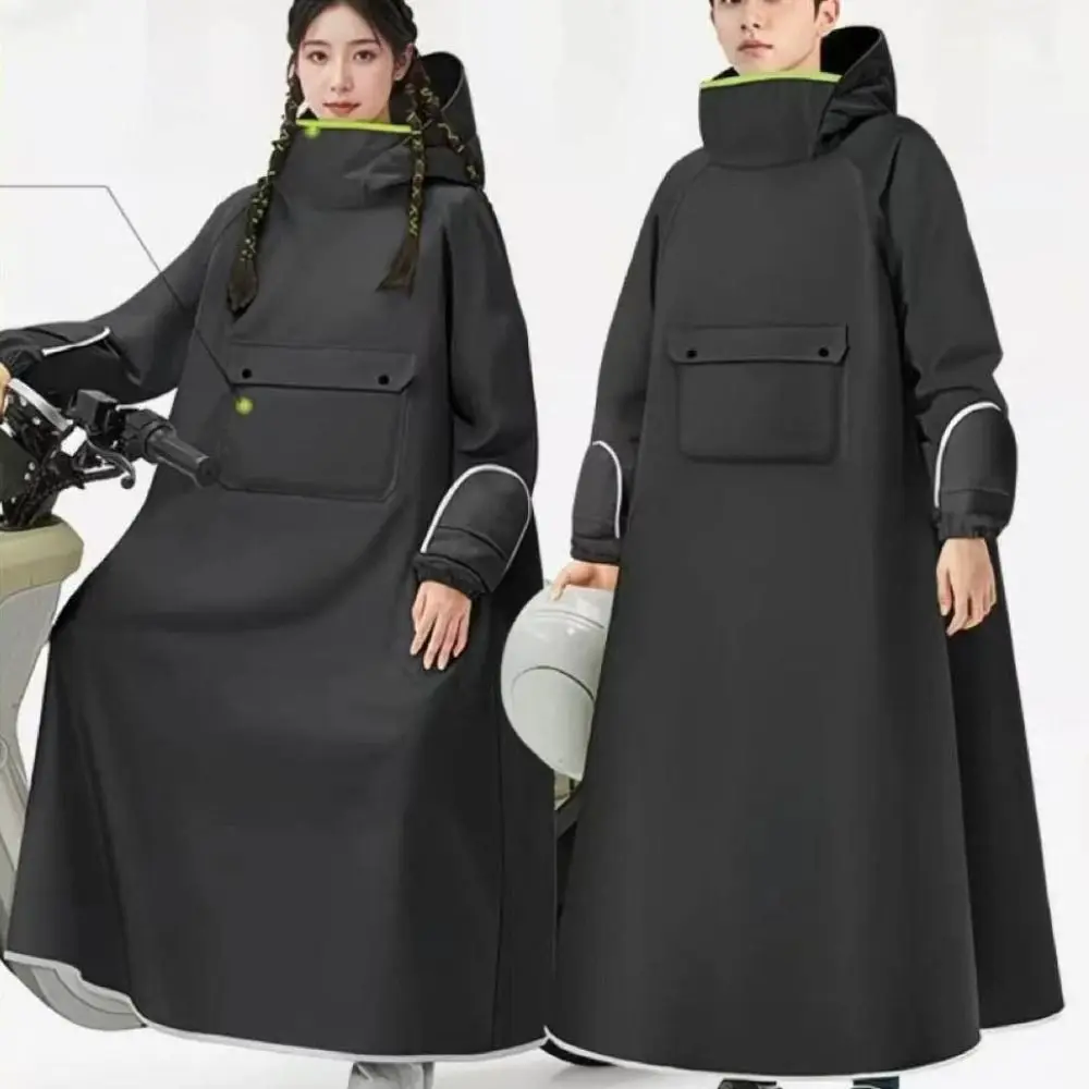 EVA Material Rain Poncho Oxford Cloth Large Brim Hooded Raincoat Waterproof Double-layer Sleeves Cycling Raincoat For Women Men