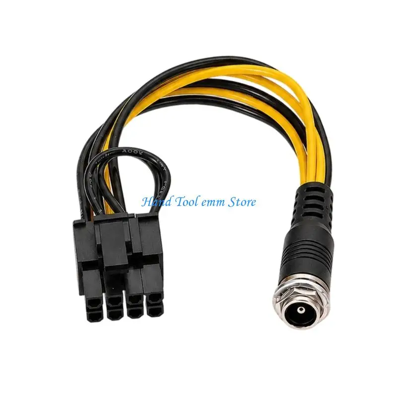 H37F DC5525 to 6Pin 6+2PIN PCIe Power Adapter Cable for GPU Upgraded and Builds Optional Length