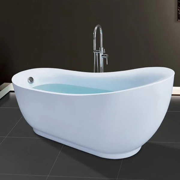 

Oval Luxury White Acrylic Free Standing Bathroom Soaking Tub Whirlpools Bathtubs