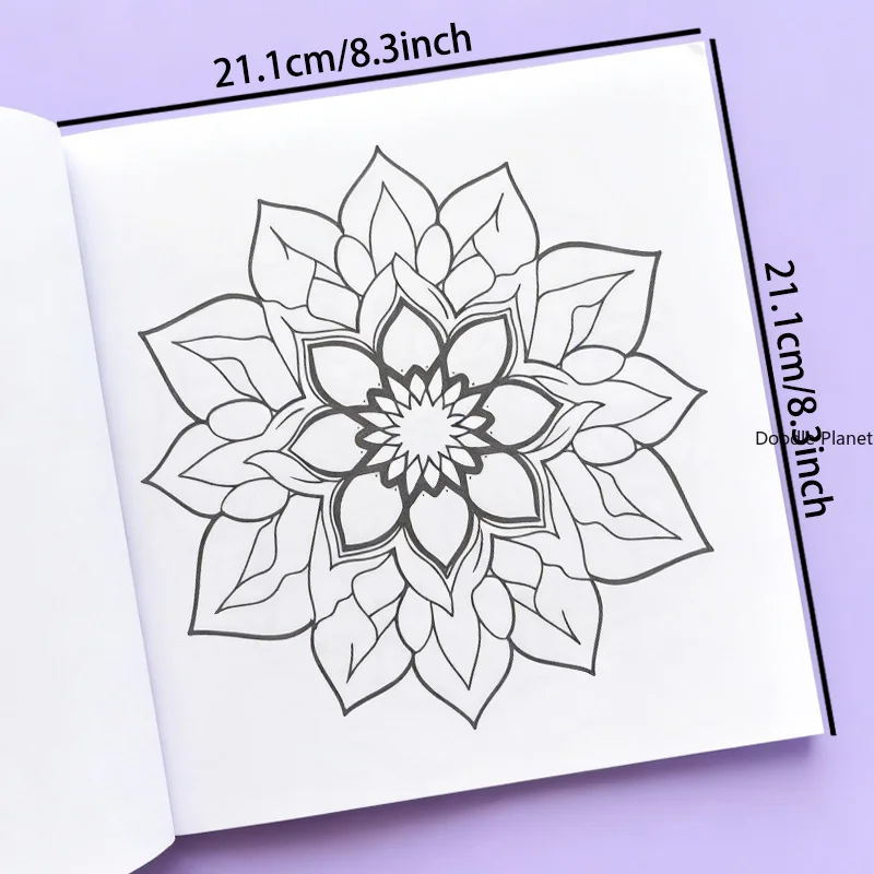 An Adult Decompression Meditation Mandala Line Sketch Graffiti Book, Sketchbook, Coloring Book, 36 Different Patterns, Good Gift