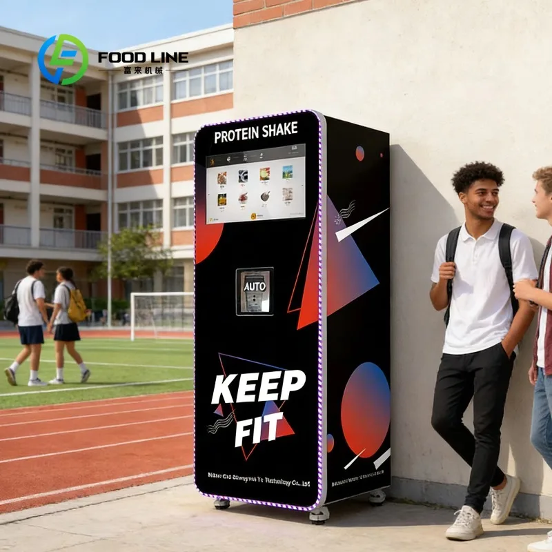 Customized size Touch screen shake gym cold drink coffee protein shake vending machine