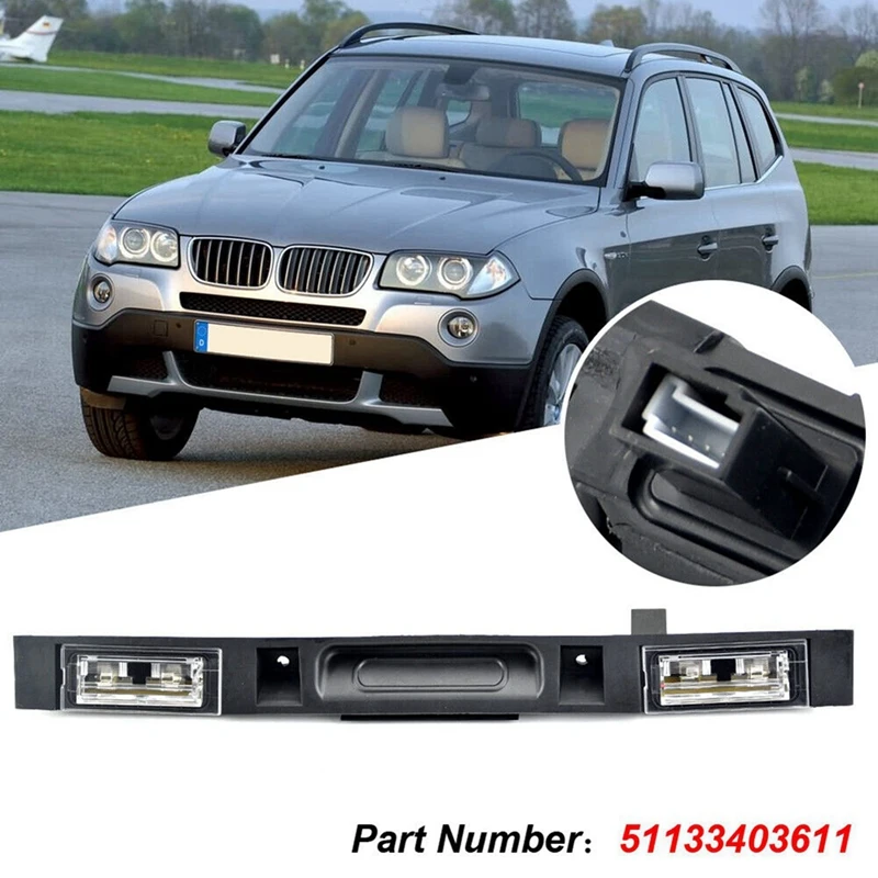 51133403611 4Pcs/Set Car Boot Trunk Lid Rear Handle Grip With Key Button For BMW X3 E83 2004-2010