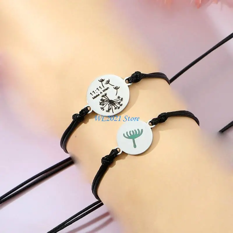 G5GC الاتجاه الشمع موضوع الحياكة سوار الفولاذ المقاوم للصدأ الهندباء الأم وابنتها