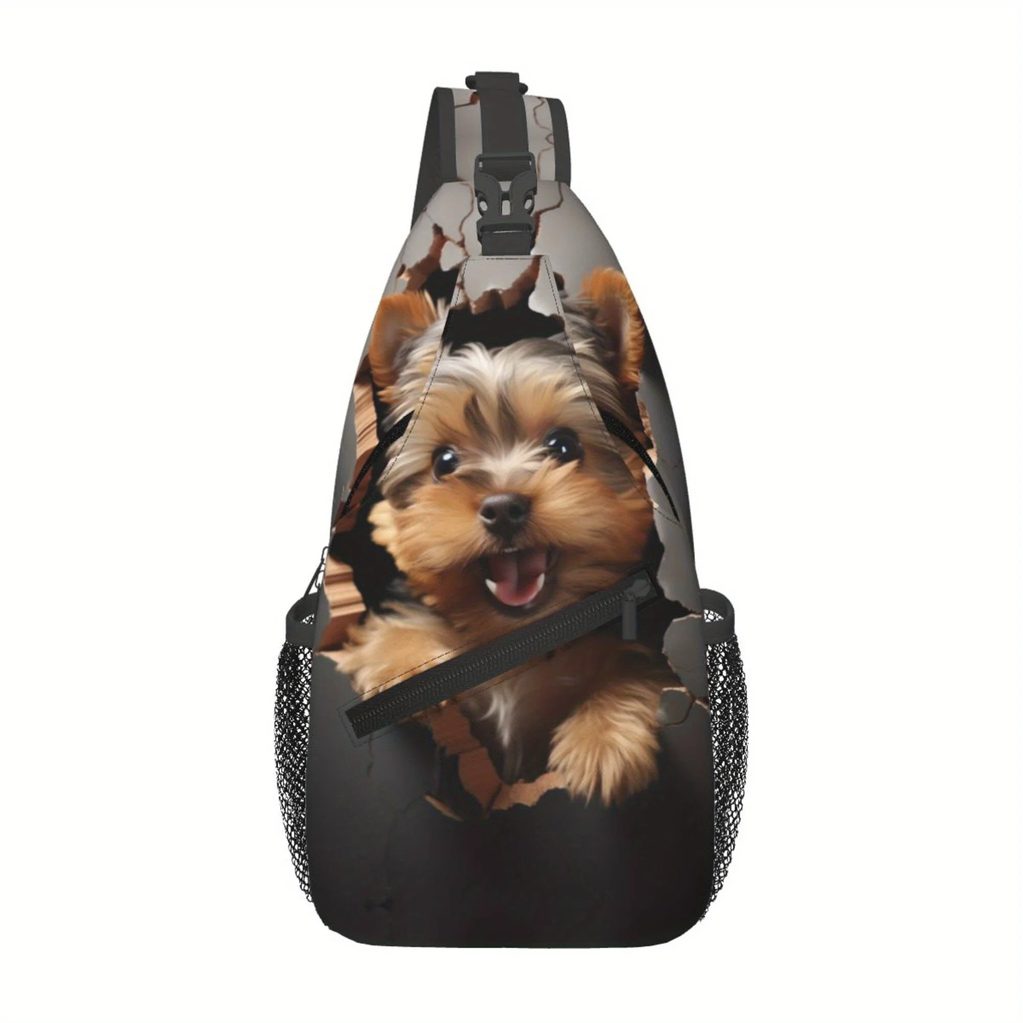 

Yorkshire Terrier Design Crossbody Bag Fashionable and Functional with A Zipper Great for Traveling Gift for The Holidays