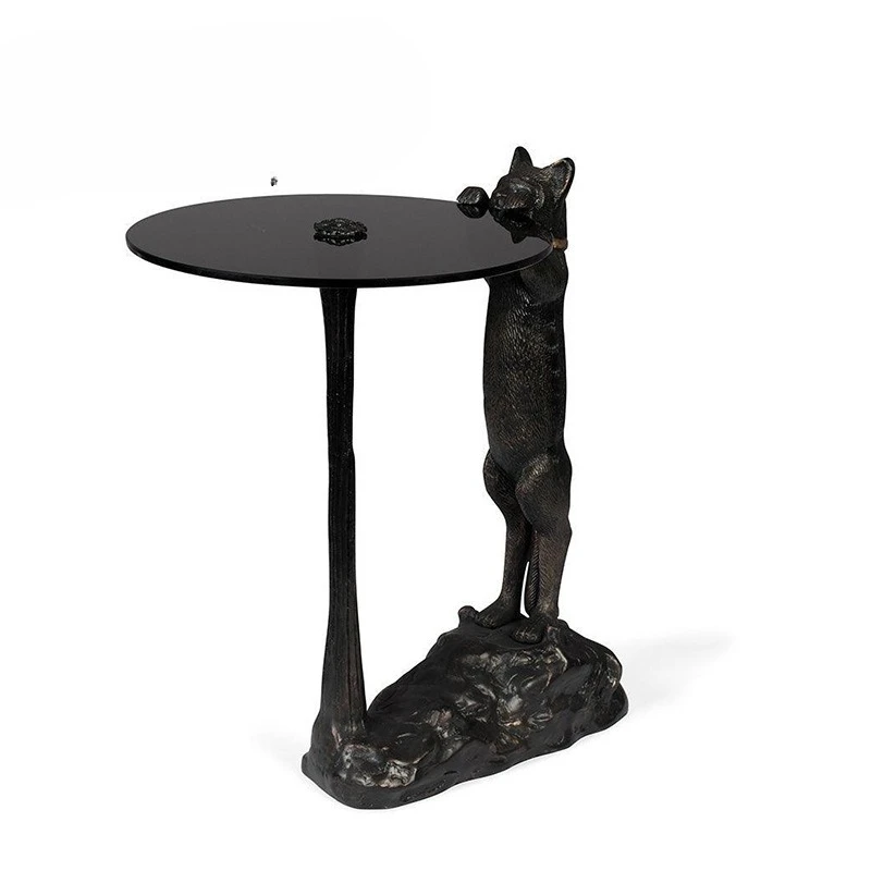 Corner side few home hotel model room fiberglass coffee table