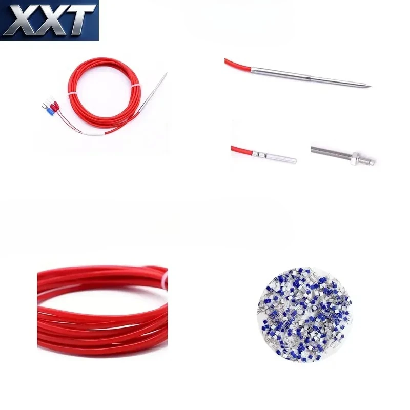 XXT PT100 Thermal Resistance PT1000 Silicone Wire Food-grade Thermometer Inserted Into Soil Temperature Probe