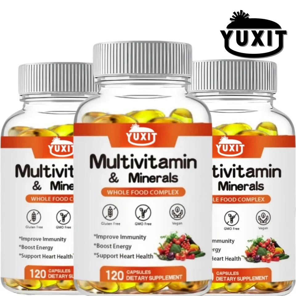 YUXIT  Multivitamin Capsules Comprehensive Vitamins Minerals for Overall Energy Boost