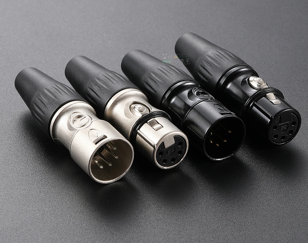 5-Pin XLR Audio-Steckverbinder Männlich Weiblich für Mikrofon, Studiomixer, DJ-Equipment - Symmetrischer Abgeschirmter Professioneller Audio-Anschluss – Detail 6