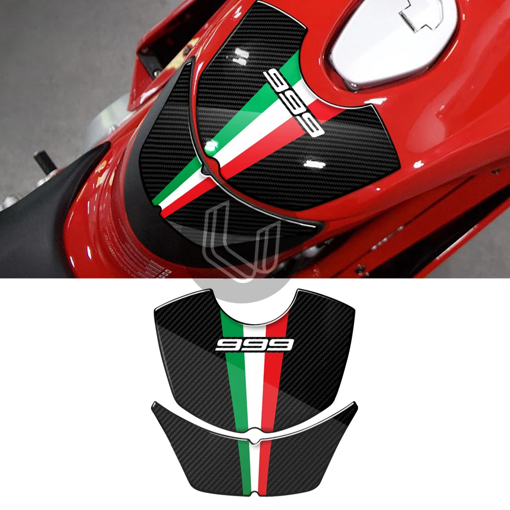 

For Ducati 999 2003-2006 Carbon Look 3D Resin Motorcycle Gas Tank Pad Protection Decals