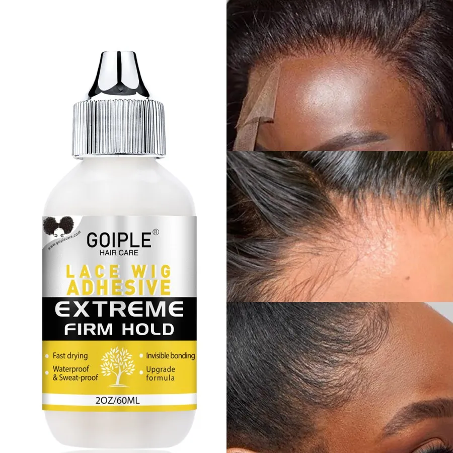 

GOIPLE Extreme Firm Hold Lace Wig Glue Waterproof & Sweatproof Invisible Bonding Adhesive For Lace Front Wigs