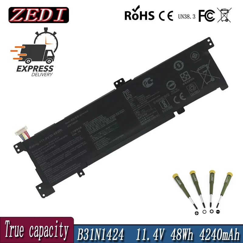 

ZEDI B31N1424 Original Laptop Battery for Asus K401L A401L K401LB K401LB5010 K401LB5200 K401LB5500 A400U K401U K401UB K401UQ