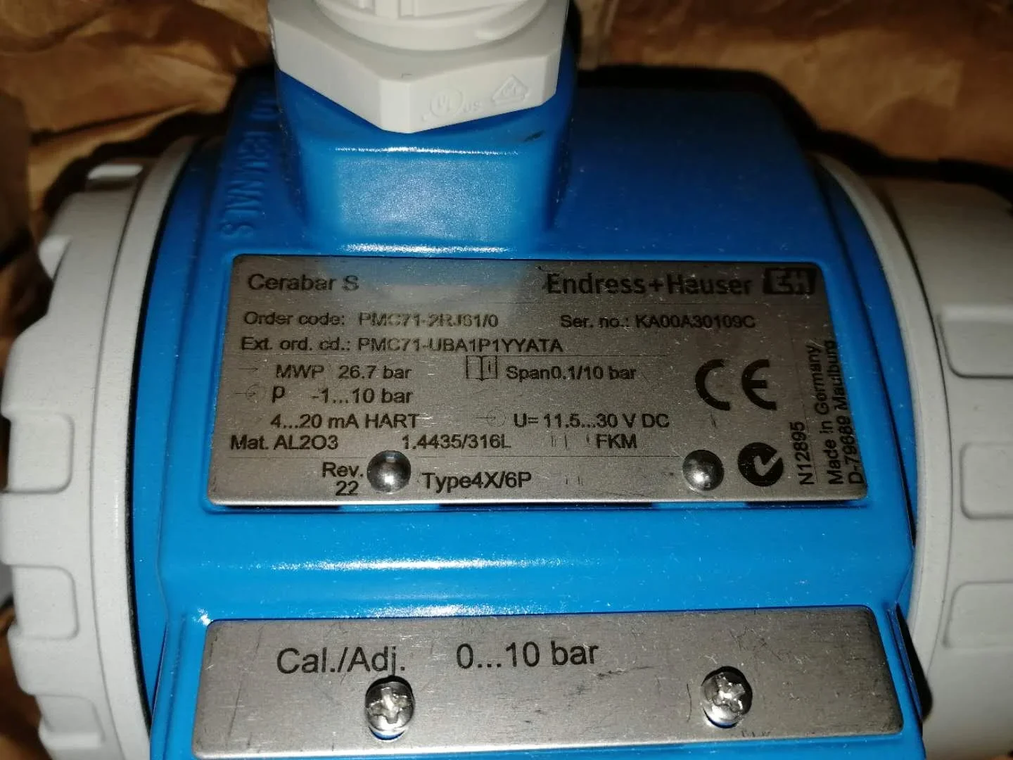 Nuevo transmisor de presión original de Alemania PMC71-ABB1PB1GAAA