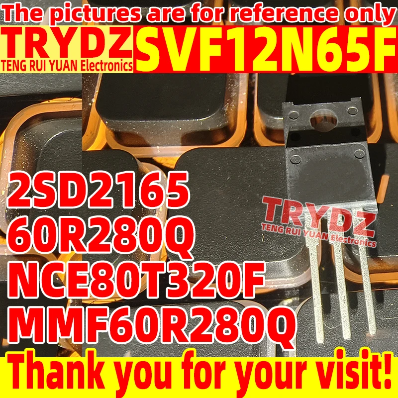 10-3pcs New SVF12N65F MMF60R280Q 60R280Q NCE80T320F 2SD2165 TO-220F