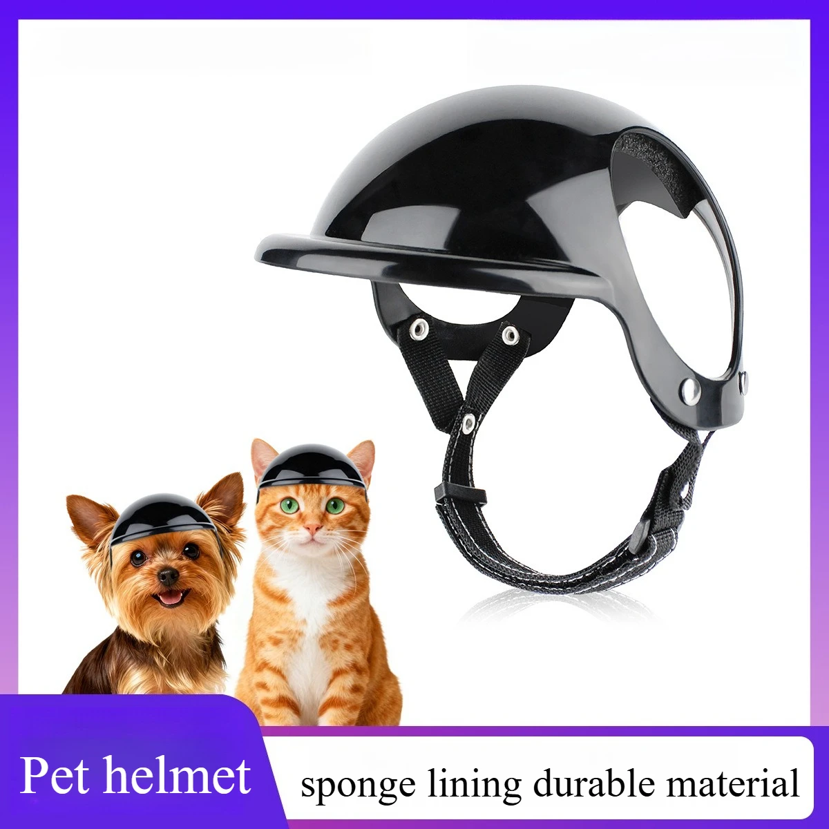 Pet Helmes Cats Dog Accessories Motorcycle Goggles Small Dog Car Safety Motorcycle Helmet Hat Cat Supplies