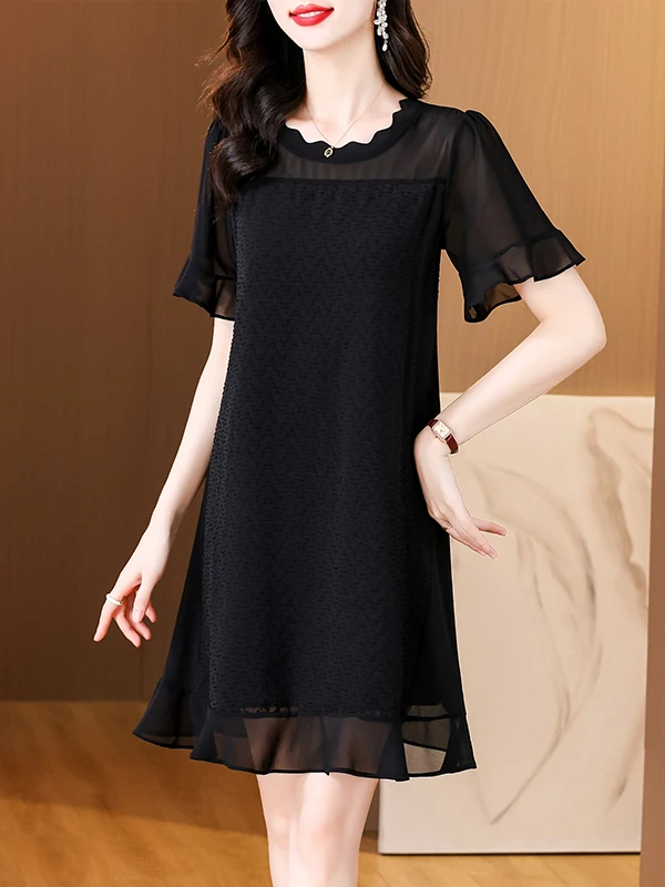 Vestido f plus size, moda verão, casual, solto, túnica ande, saia midi com painel bordado floral, silhueta linha a