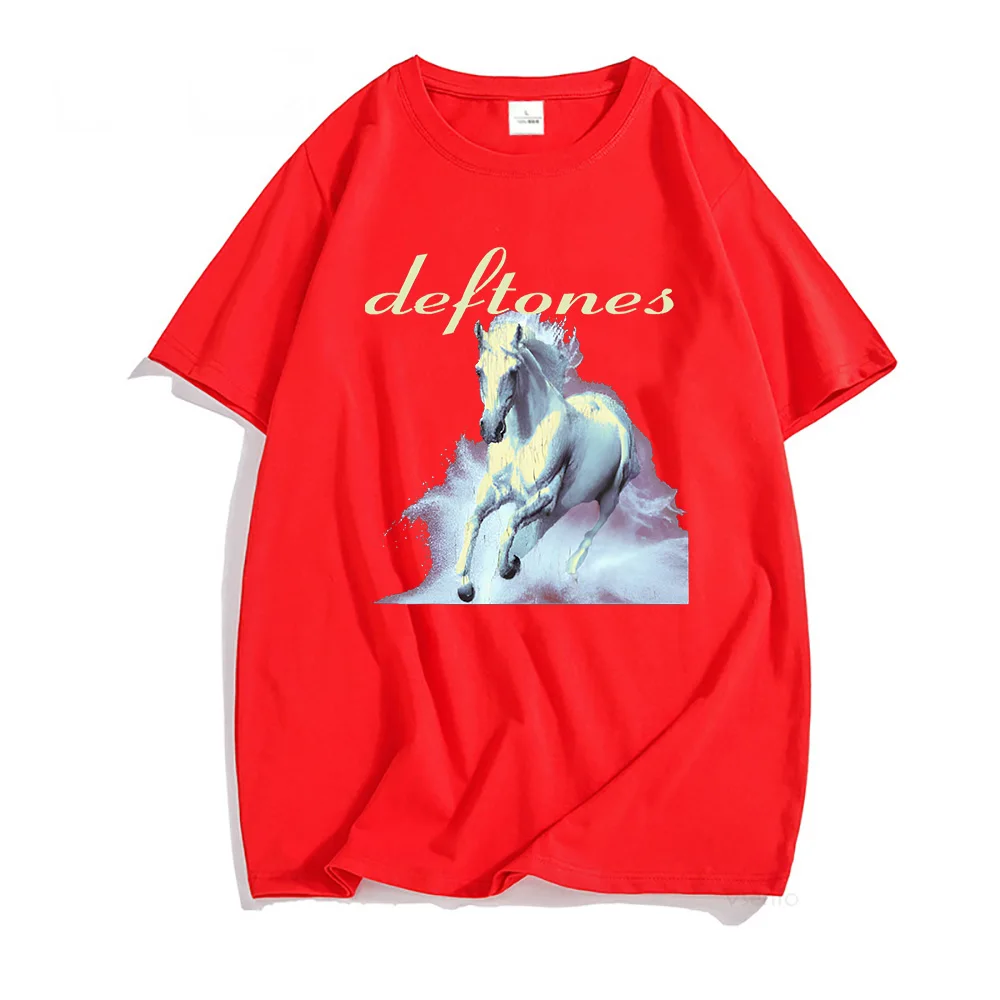 Deftones Rock Band Printing Tshirts Men Women Clothes Casual Short Sleeve Comfortable T-shirt Unisex Streetwear Graphic Tees Top