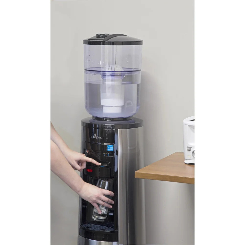 Sistema de garrafa de filtragem de água, dispensador de carga superior, certificado NSF, filtro multiestágio, sem BPA, indicador manual, capacidade de 800L