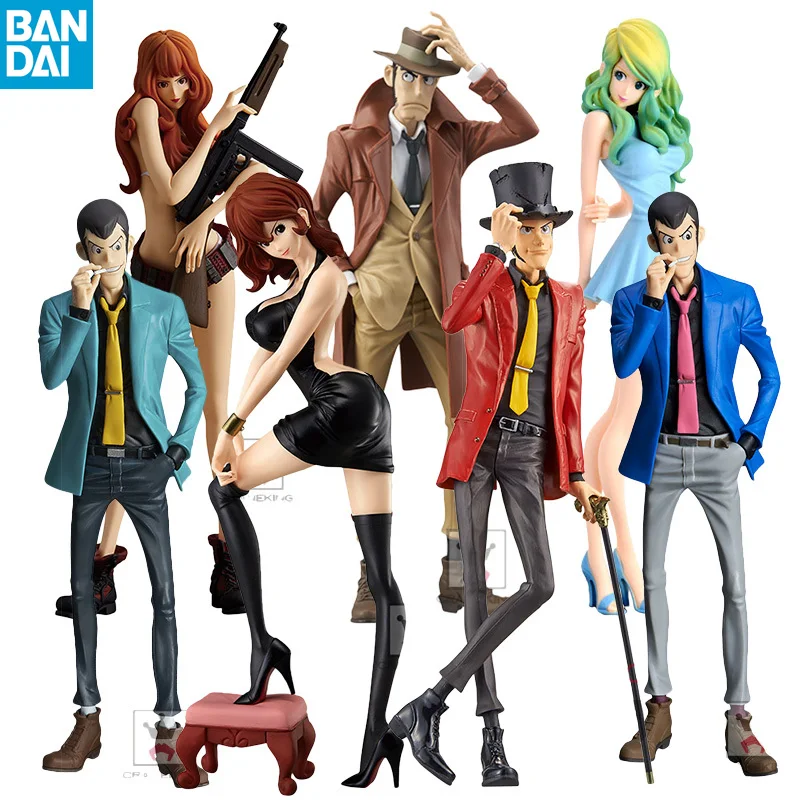

Bandai Original Lupin III Glitter Glamours Mine Fujiko Zenigata Koichi Rebecca Rossellini Action Figure Model Desktop Ornaments