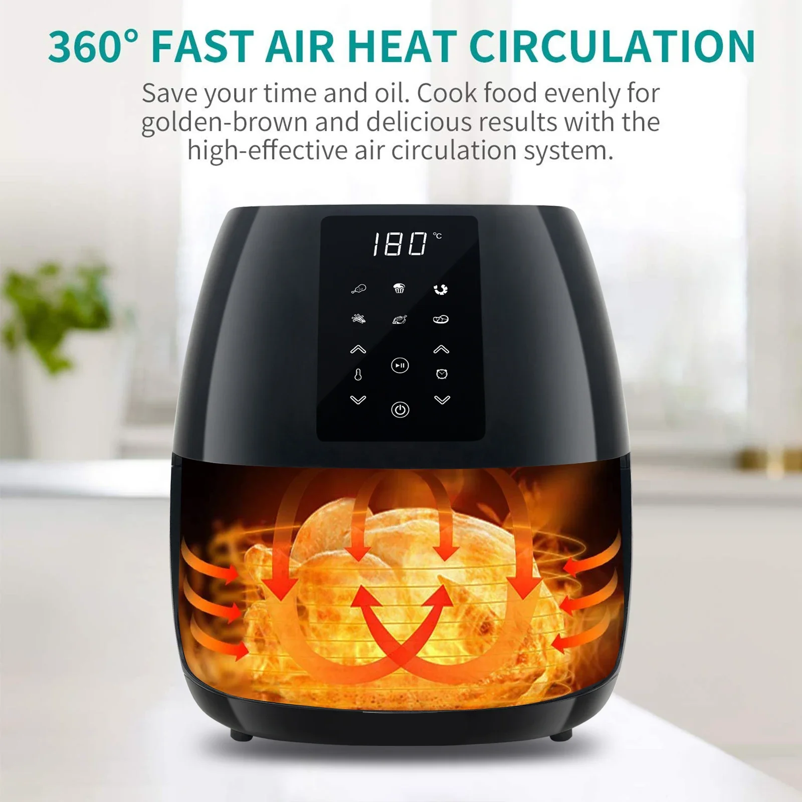 

-for 5.5L 7L 7.7L 8L 10L 12L Small Large Capacity Digital Electric Air Fryer Hot Without Oil Oem Freidora De Airef