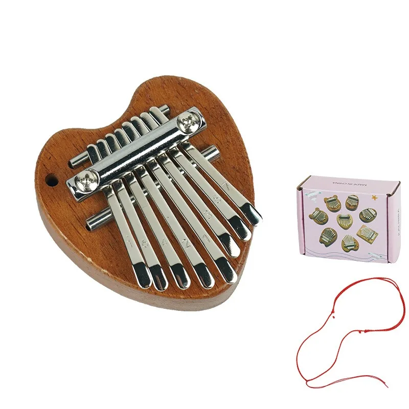 1pc Wood Thumb Piano With 8 Key Art Portable Marimba Kalimba Exquisite Gift Beginner Mini Teclado De Musica Keyboard Instrument