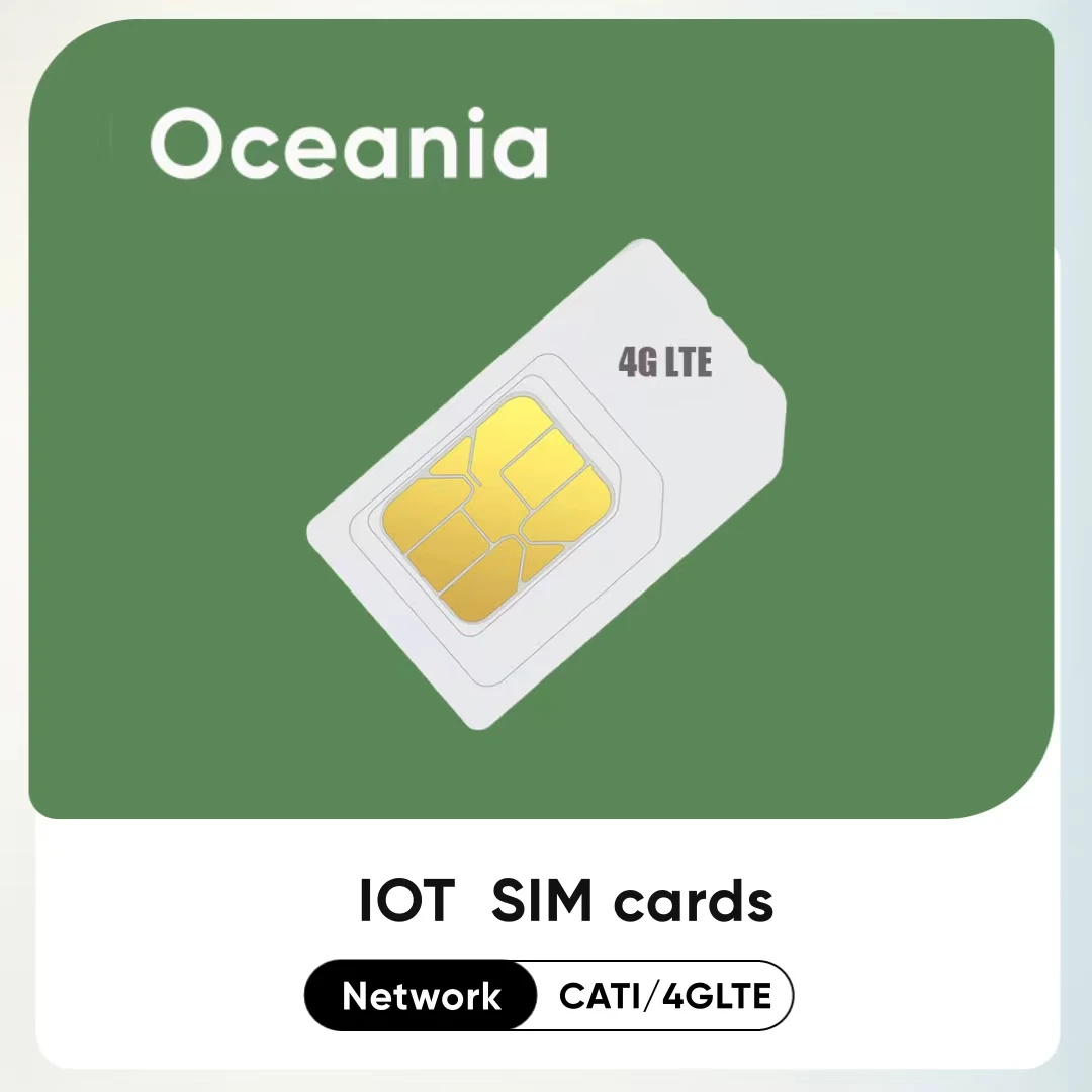 Oceania 500M Data SIM Card for Secure Cellular Connectivity Smart Devices Vending Machines GPS Trackers No Contract