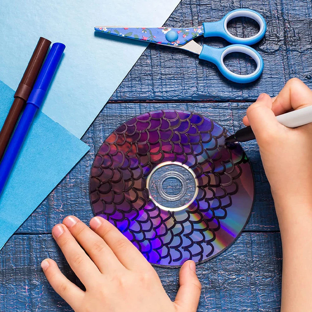 

10 шт. DIY эстетические настенные украшения для компакт-дисков пустой музыкальный диск пустой пластик