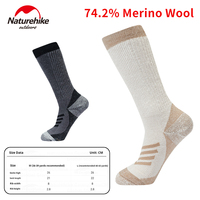 Naturehike Shock-absorbing Wool Socks Outdoor Hiking Comfort Fit Performance Athletic Socks Thickened Merino Warm Mid-Calf Sock
