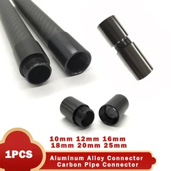 1pcs Aluminum Alloy Connector Carbon Pipe Connector For Pipe Growth Connection OD 10mm 12mm 16mm 18mm 20mm 25mm