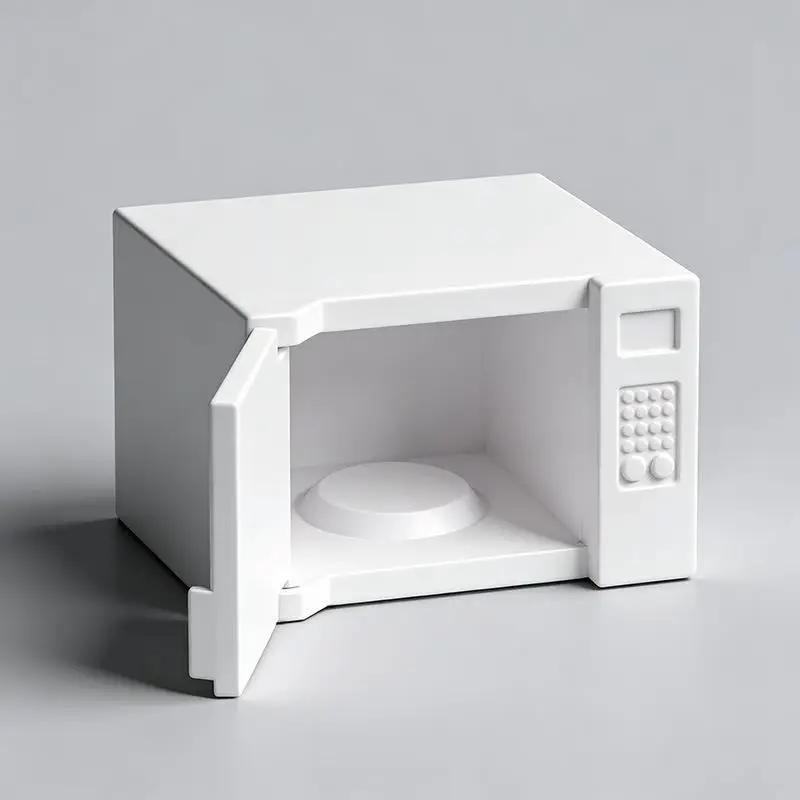 112 Dollhouse Miniature Microwave Oven Small Electric Kitchen Model Toy for Kids Room Decor