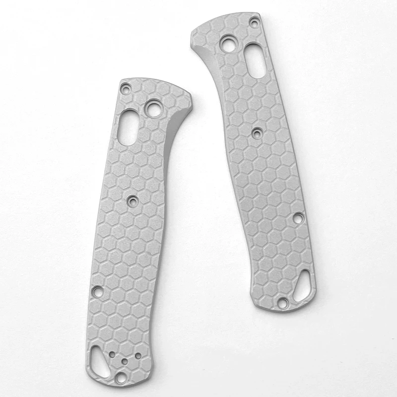 1 paio di toppe con manico a lama in lega di alluminio per BM 535 coltello a nido d'ape struttura in lega di alluminio Bugout 535 Patch accessori fai da te