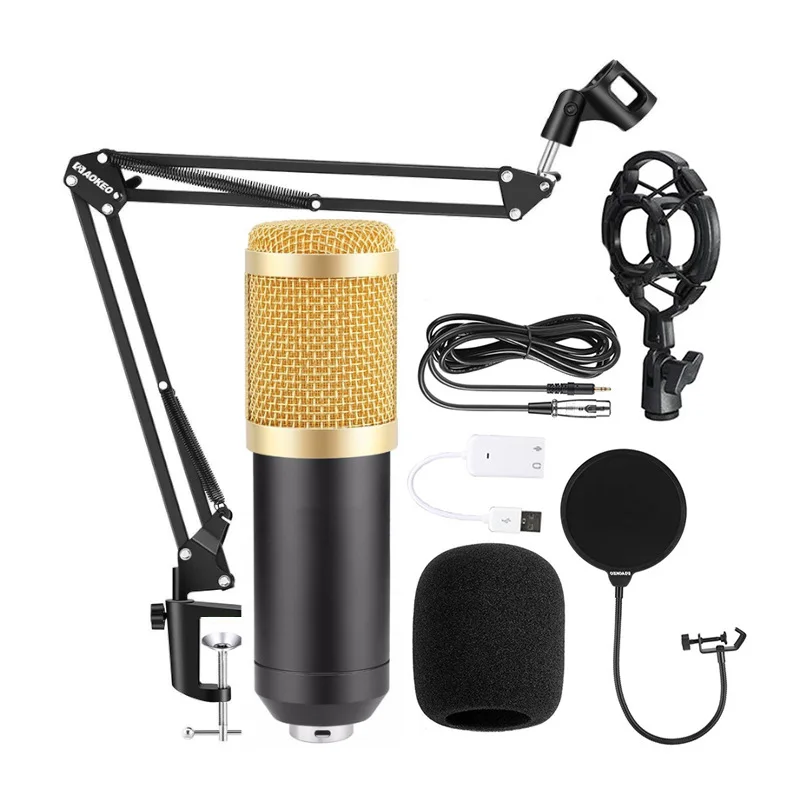 

BM800 Condenser Microphone Microphone V8 Sound Card Anchor Computer Recording Bracket Large Diaphragm Live Set