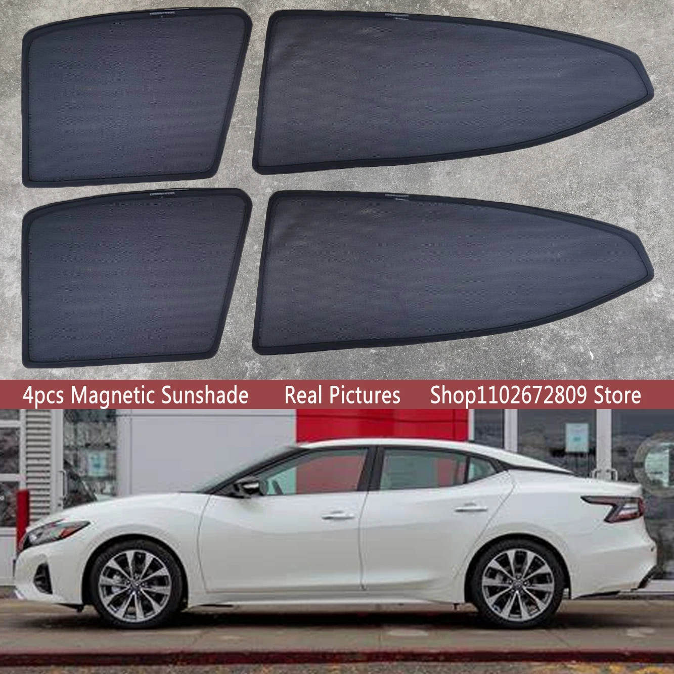 Magnetic Car Sunshade Shield Front Windshield Frame Curtain Sun Shades For Nissan Maxima 2016 - 2023 2017 2018 2019 Accessories