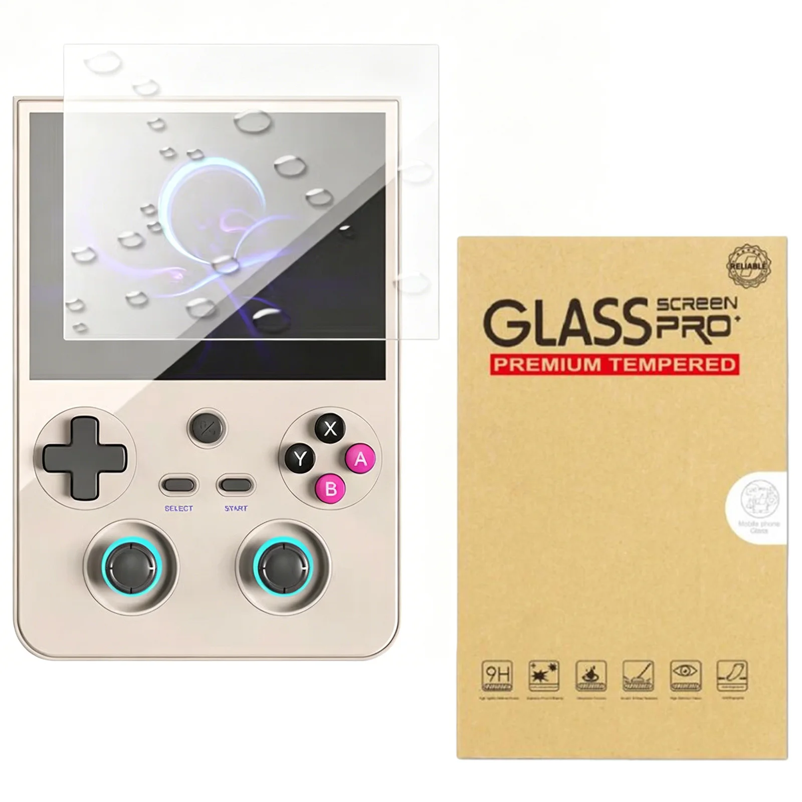 

2pcs 9H HD Tempered Glass For Anbernic RG477V Portable Protective Film Console Full Coverage Protective Films Gaming Accessories