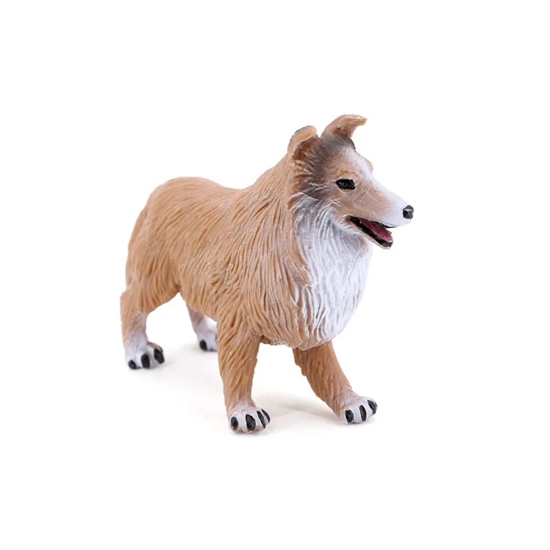 Simulation Border Collie Sheepdog Model Pet Dog Desktop Decoration Home Puppy Ornament