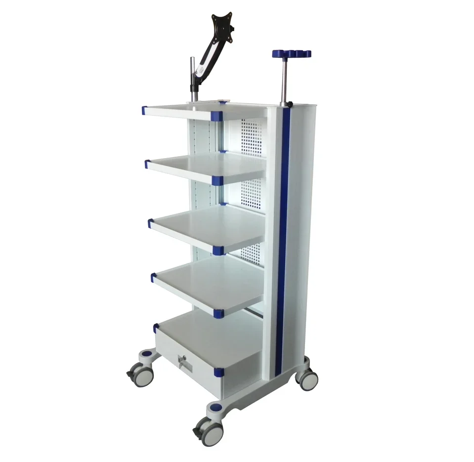 

MT MEDICAL Hospital Mobile Endoscopy Cart Instrument Trolley Medical Use ABS Laparoscopic