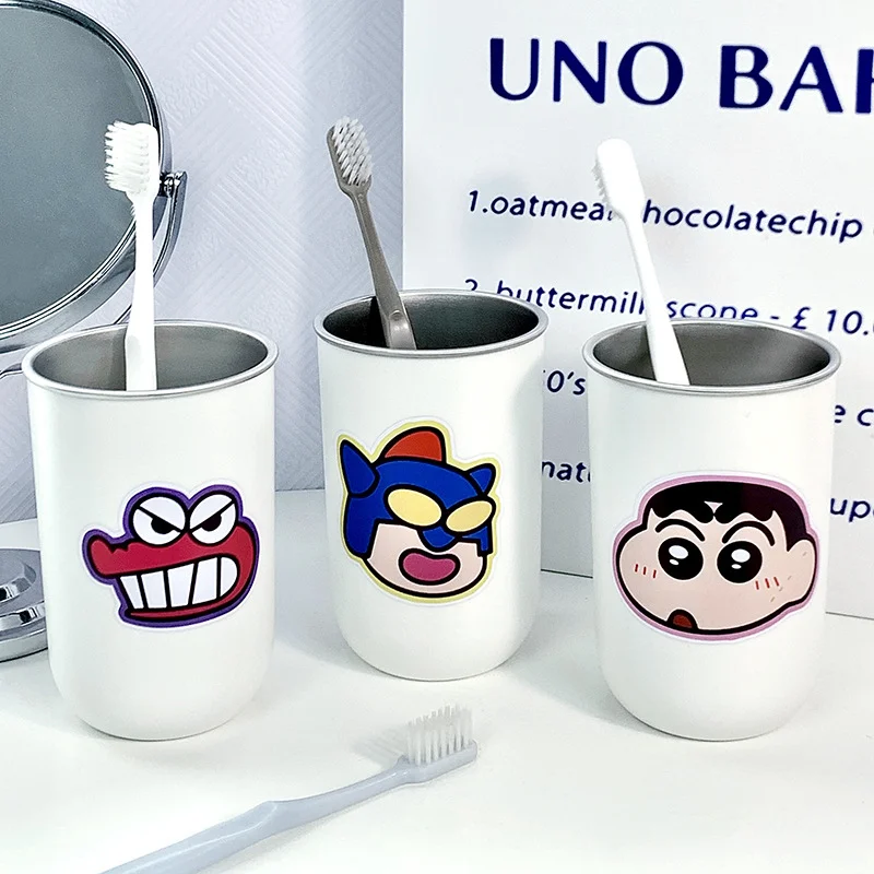 

Brushing teeth, drinking water cup, cute and simple cartoon stainless steel couple teeth cup, student couple mouthwash cup