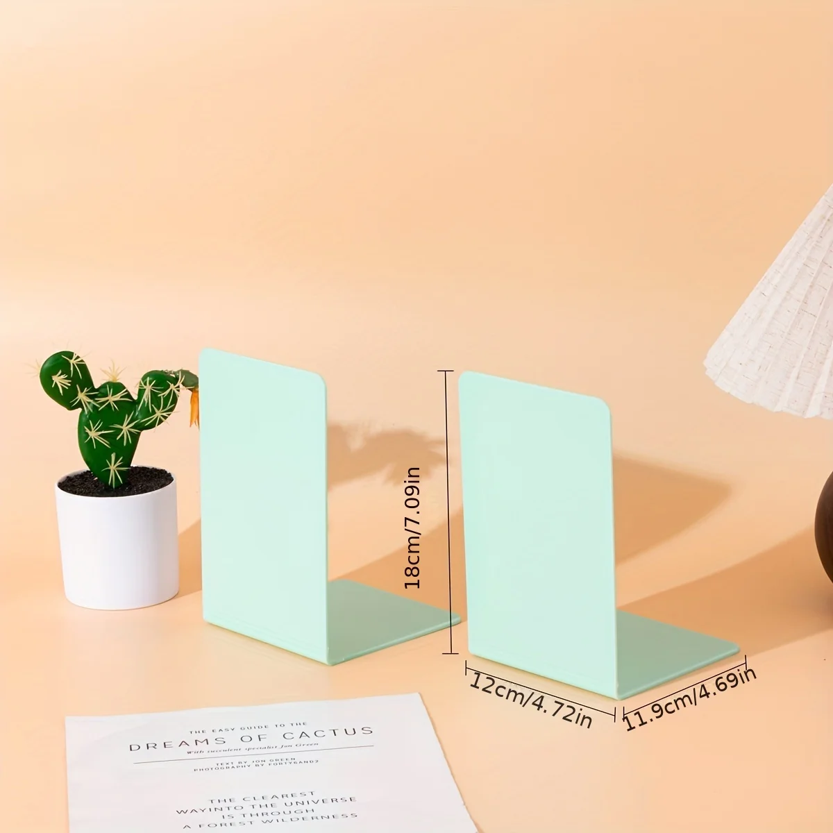 8pcs L-Shaped Bookends - Durable PP Material, Office & Student Desk Organizer, Easy File Divider Stand