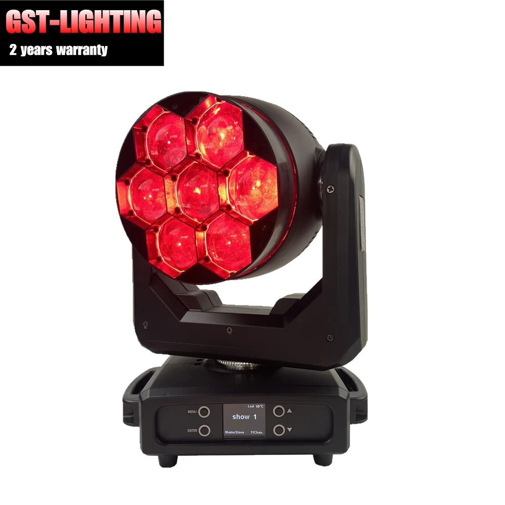 4PCS/LOT High power 7pcs 40w wash moving head light rgbw 4in1 7x40w for Party disco