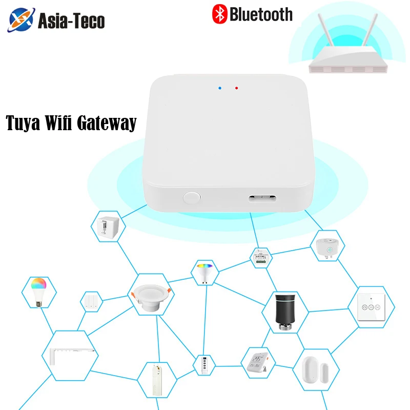 Wireless Wifi Gateway 2.4G Remote Control Device Used in Conjunction with Alexa Google Home Smart Lock Tuya Application