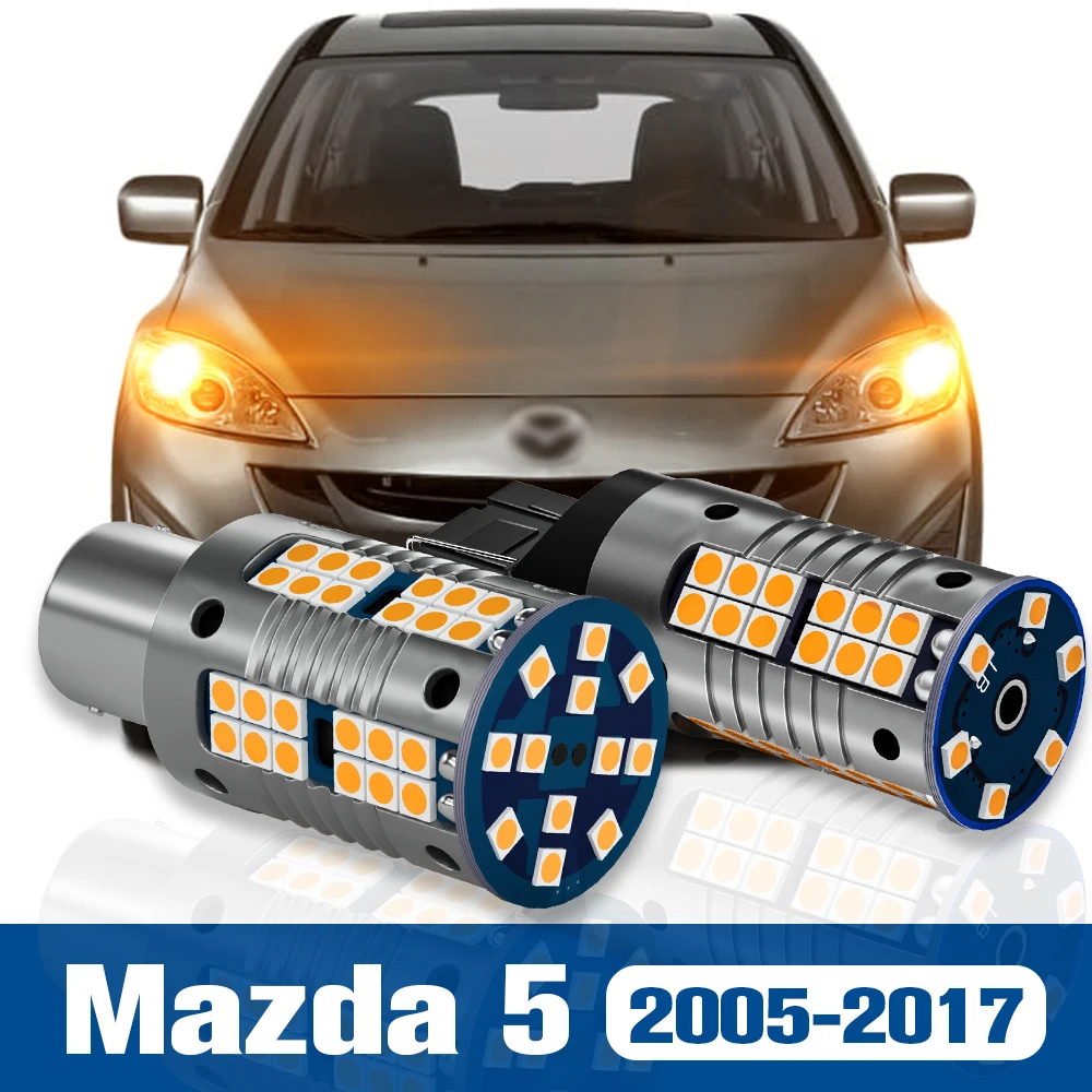 

2pcs LED Turn Signal Light Blub Lamp Accessories Canbus For Mazda 5 2006 2007 2008 2009 2010 2011 2012 2013 2014 2015 2016 2017