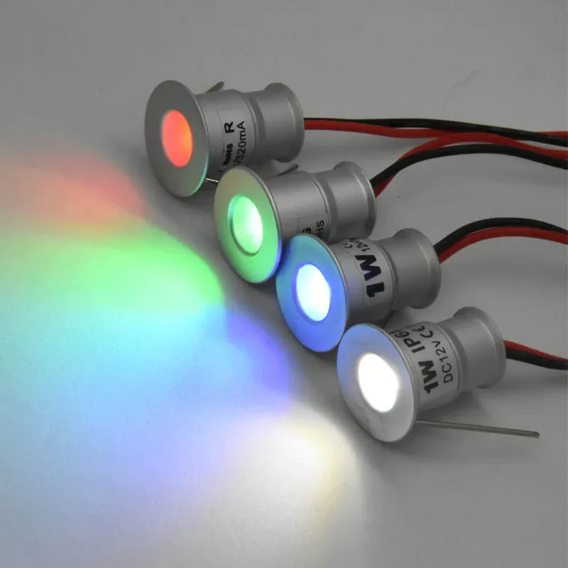 Outdoor Garden 1W 12V IP65 Mini LED Bulb Ceiling Downlight With IP67 Driver Adapter Stair Star Bathroom SPA Sauna Spot Lighting