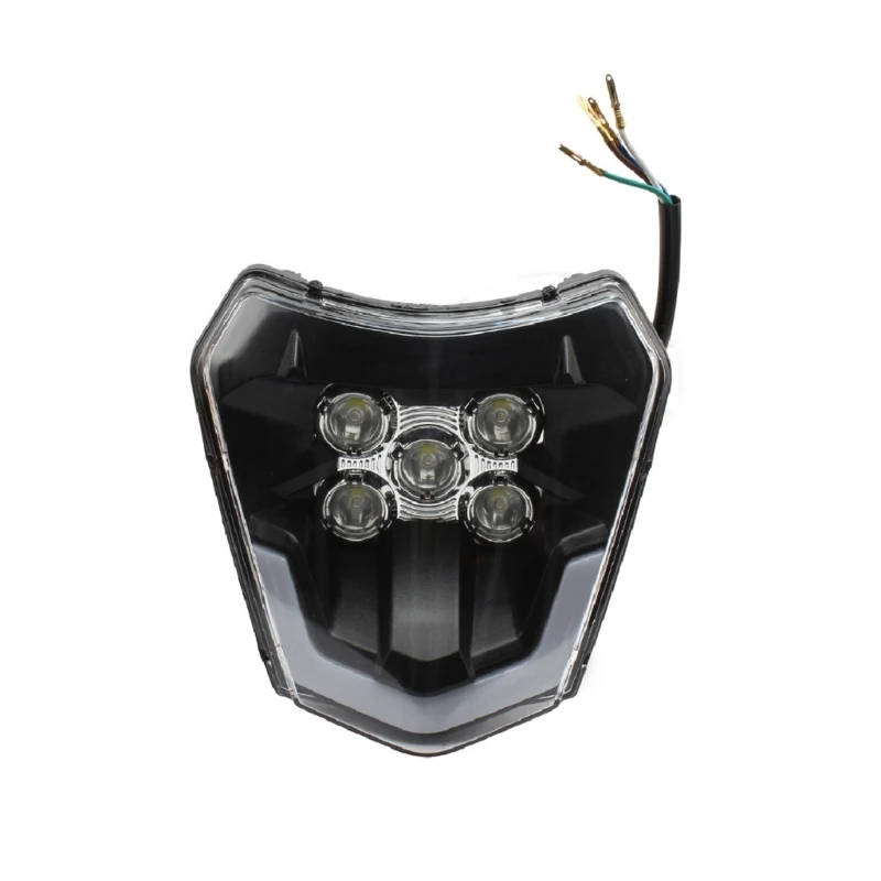 High Intensity LED Front Light for Motorcycles Waterproof Shockproof Energy Efficient Fit for Rough Roads Terrain Riders