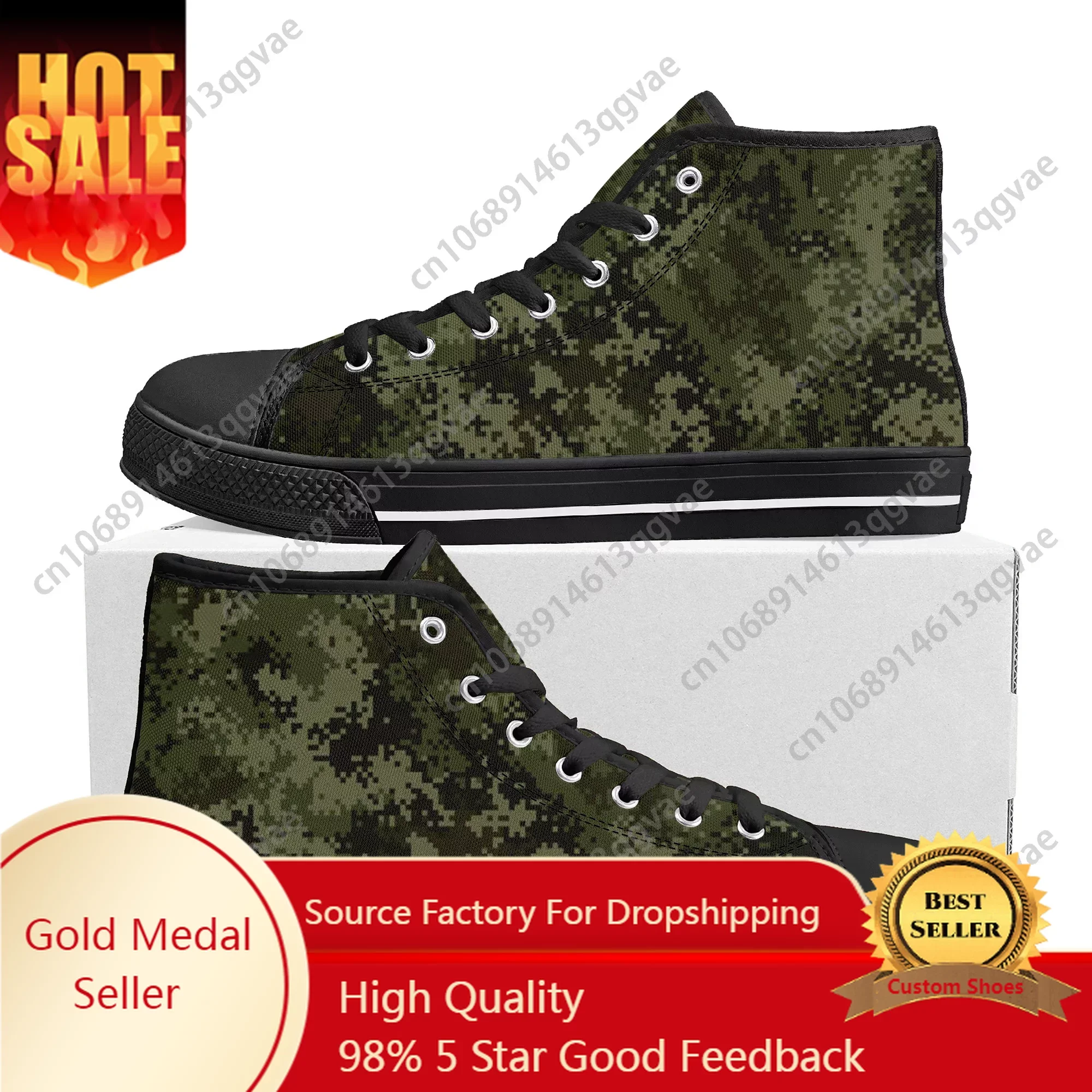 

Camouflage Army High Top High Quality Sneakers Mens Womens Teenager Canvas Camo Navy Sneaker Casual Couple Shoes Custom Shoe