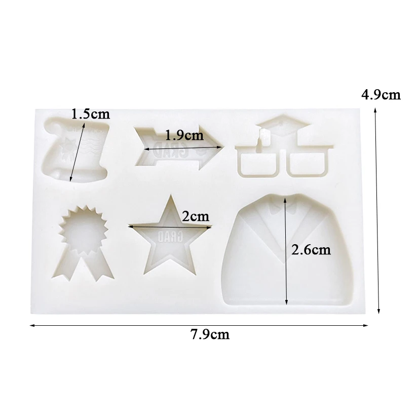 Graduation Mortarboard Thesis Medal Silicone Sugarcraft Mold Chocolate Cupcake Baking Fondant Cake Decorating Tools