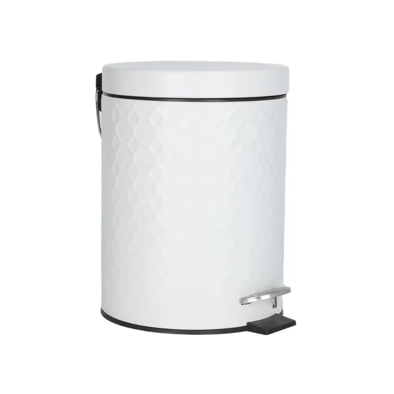 Retro trash can 5L embossed trash can, bathroom trash can