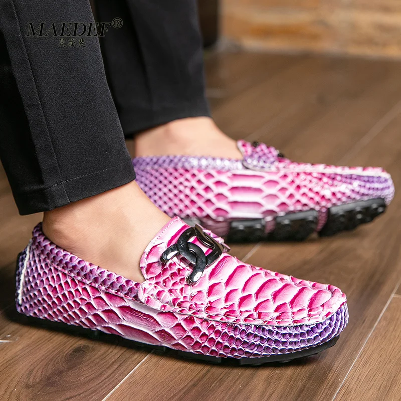 

MAEDEF Loafers Men Comfort Soft Moccasins High Quality Handmade PU Leather Shoes Men Flat Driving Shoes Size 48 Loafers for Men