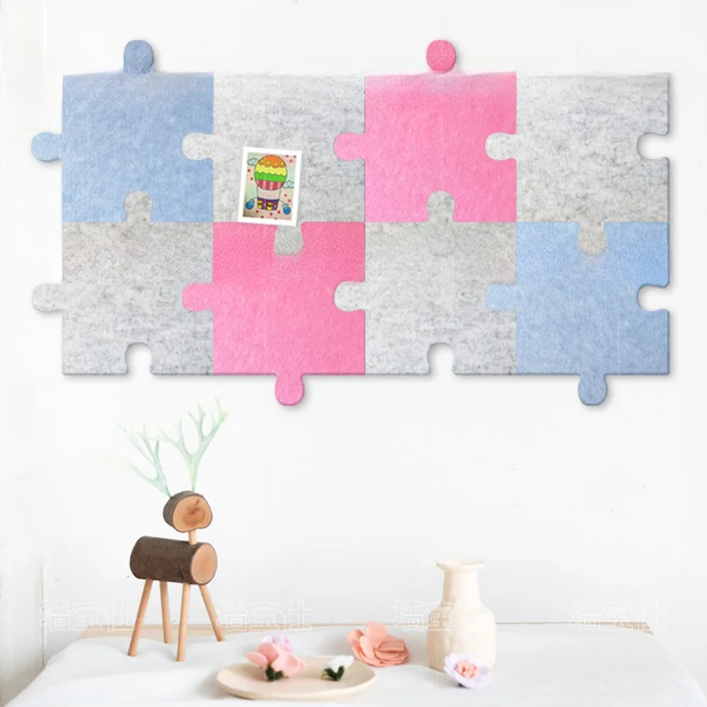 Puzzle Stickers Single Piece Felt Board Message Board Photo Wall Living Room Bedroom Background Wall Kindergarten Display Board