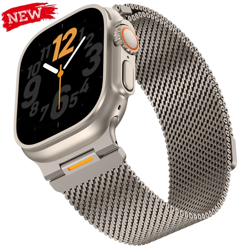 Magnetisches Armband für Apple Watch Ultra 3/2 49mm 46mm 45mm 44mm 42mm Edelstahlband für iWatch Series 11 10 9 8 7 SE Armband