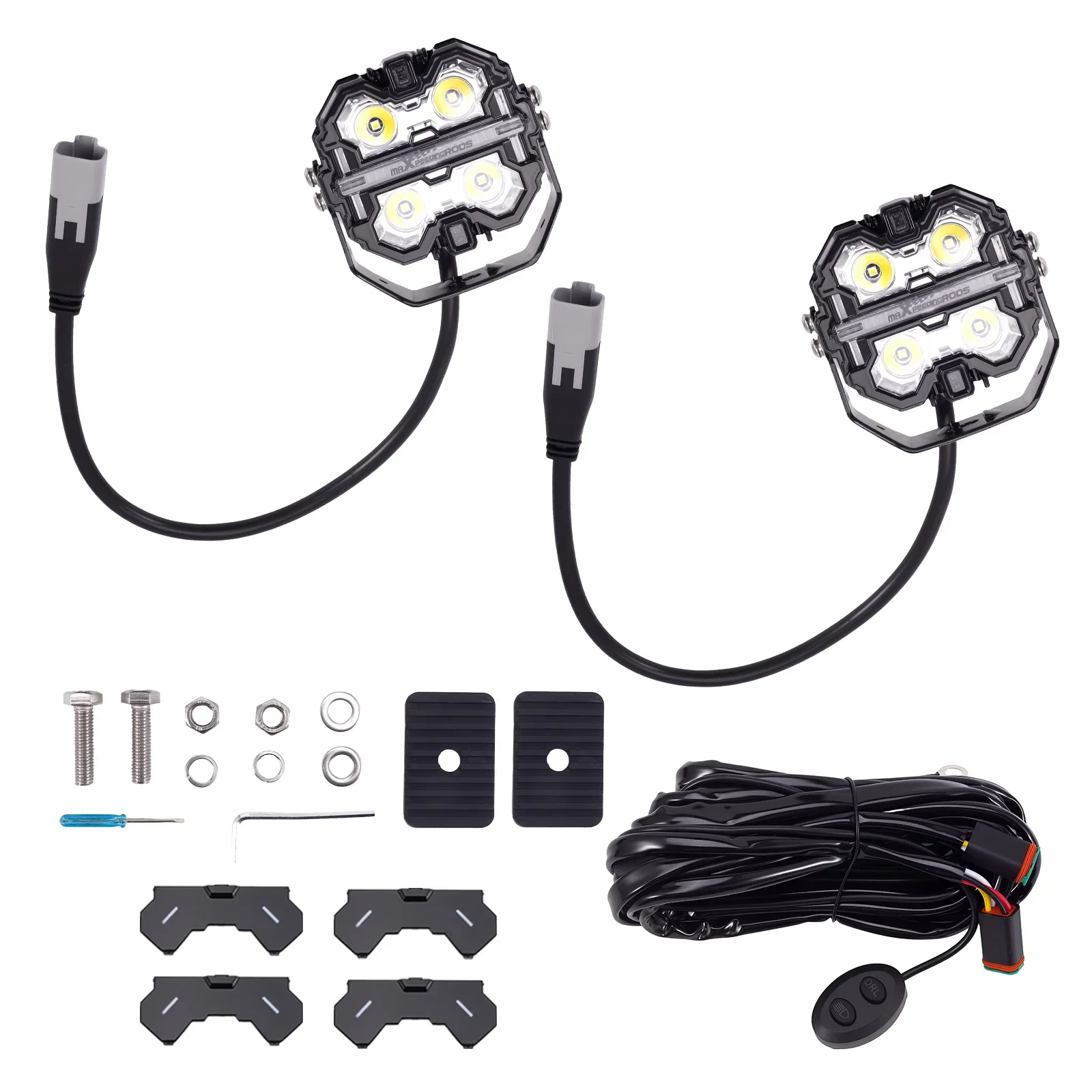 

Off Road LED Light Pods 3.5" Aluminum Housing Spot Beam Side Shooter IP68 160W