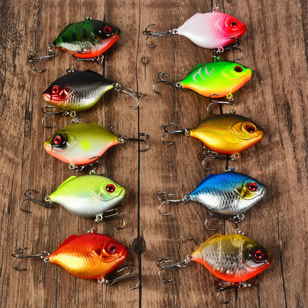 

10 шт. Новые виброхвосты (VIB) 10 цветов, твердые приманки для рыбалки, снасти для заброса